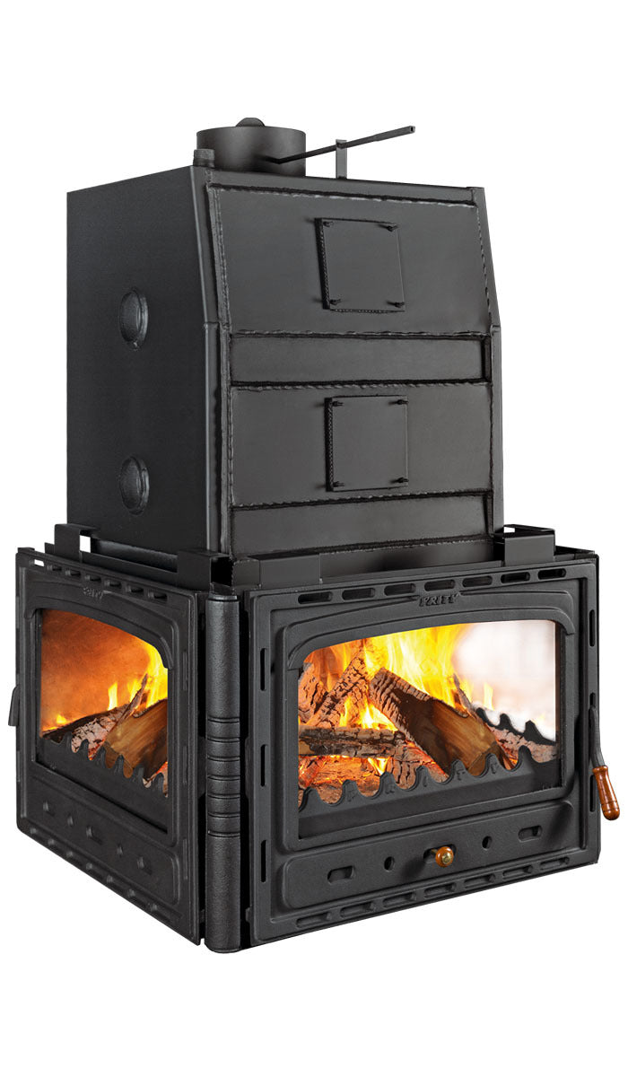 Prity 3C W35 Wood Burning Fireplace Insert with Boiler