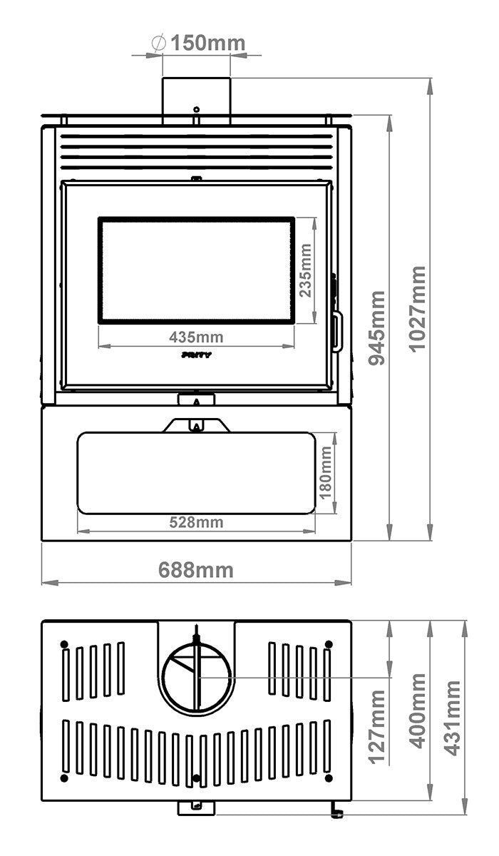 PRITY PM E Wood-Burning Stove – 10.8 kW – image 2