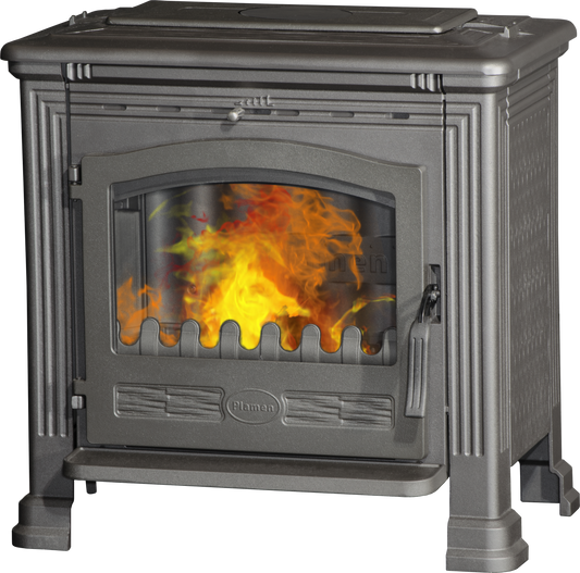 Plamen Tena N cast iron wood-burning stove – grey