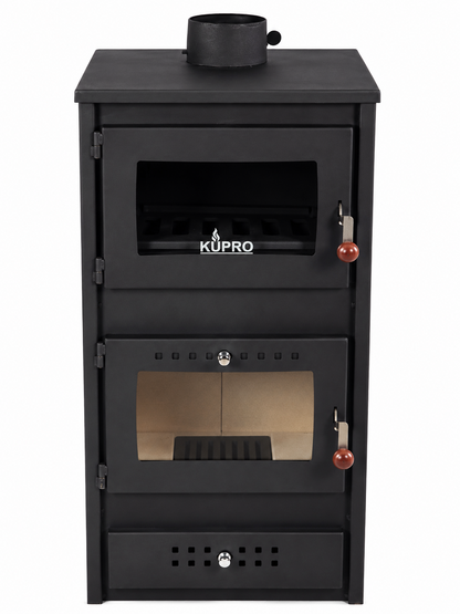 Kupro F Steel Top Wood-Burning Stove with Oven – 7.9 kW – image 2