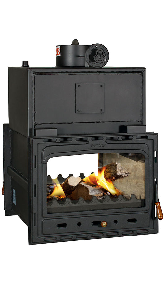 Prity 2C W28 Wood Burning Fireplace Insert with Boiler