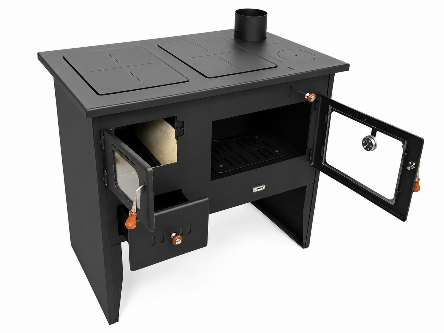 Prity 2P41 — Angled view with open doors