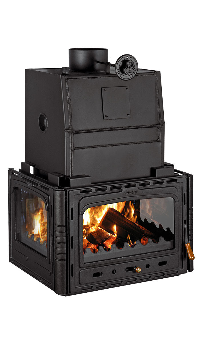 Prity 3C W28 Wood Burning Fireplace Insert with Boiler