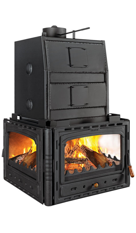 Prity 3C W35 Wood Burning Fireplace Insert with Boiler