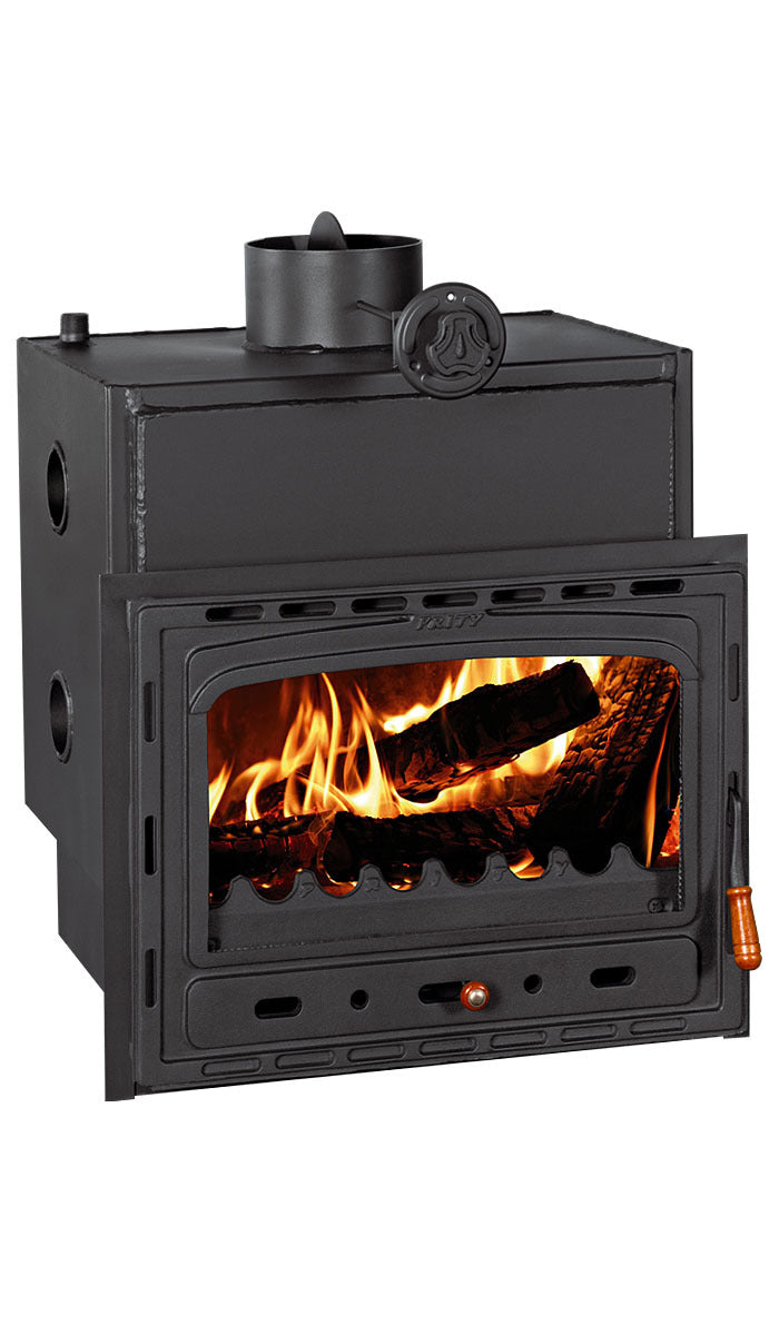 Prity C W18 Wood Burning Fireplace Insert with Boiler