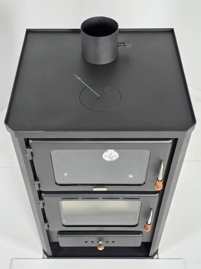 Prity FG — Top view and flue outlet
