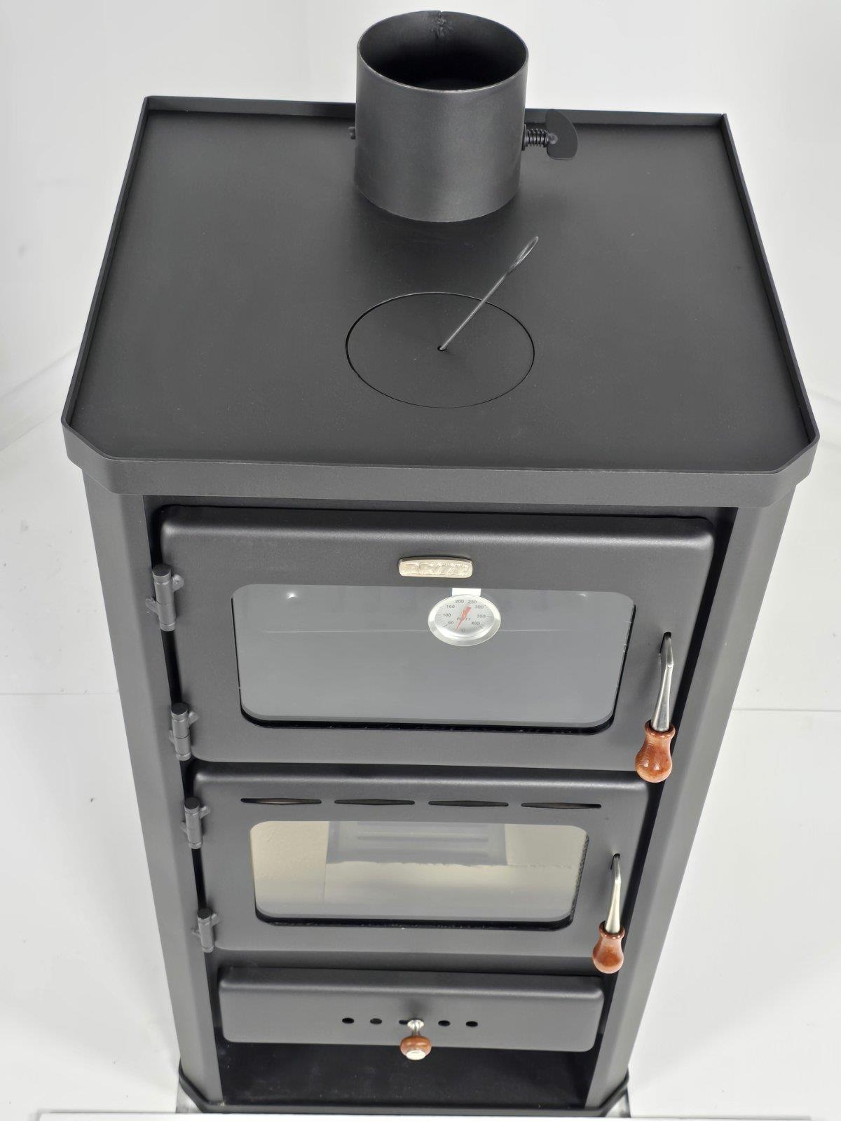 Prity FM — Top view and flue outlet