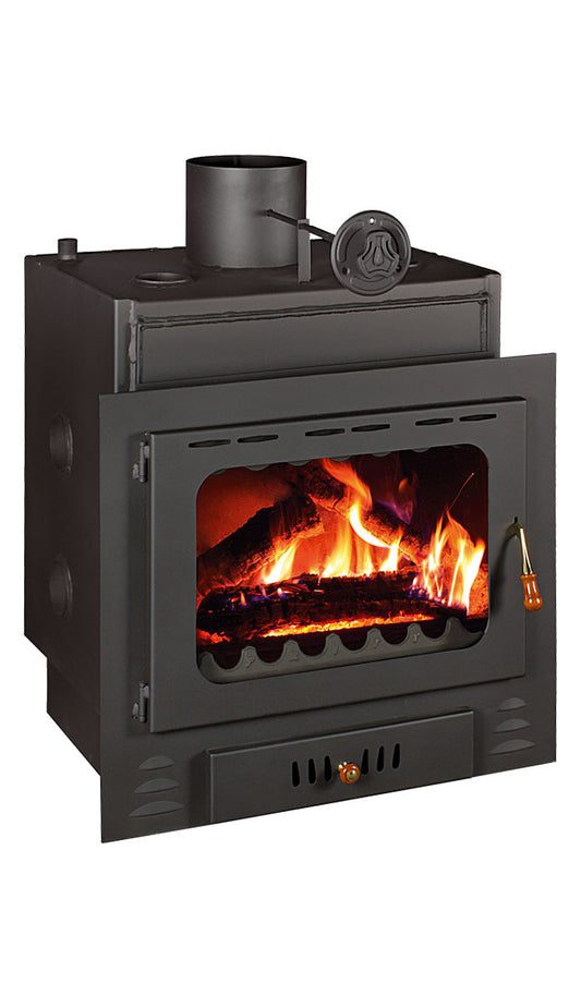 Prity G W18 Wood Burning Fireplace Insert with Boiler