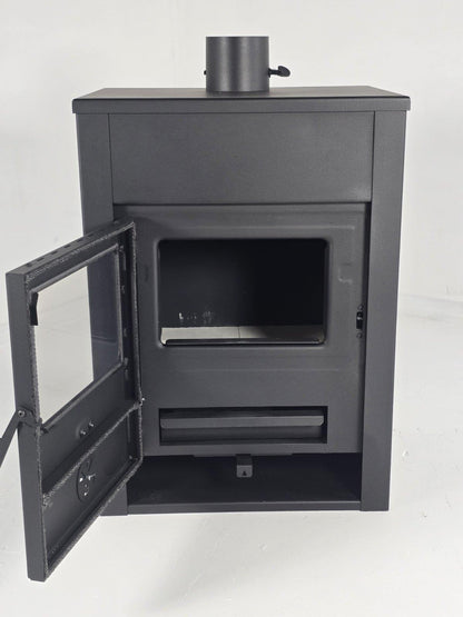 PRITY K13 D — Open door and firebox
