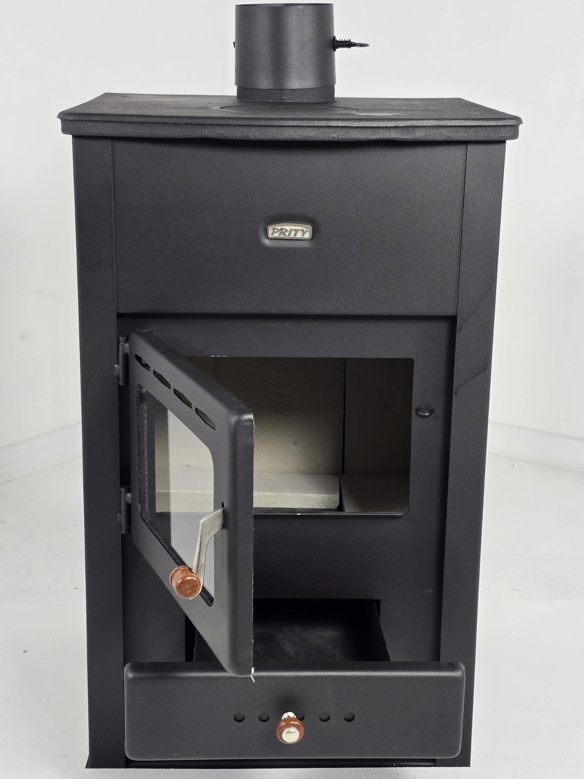 Prity K2 CP — Open door and firebox