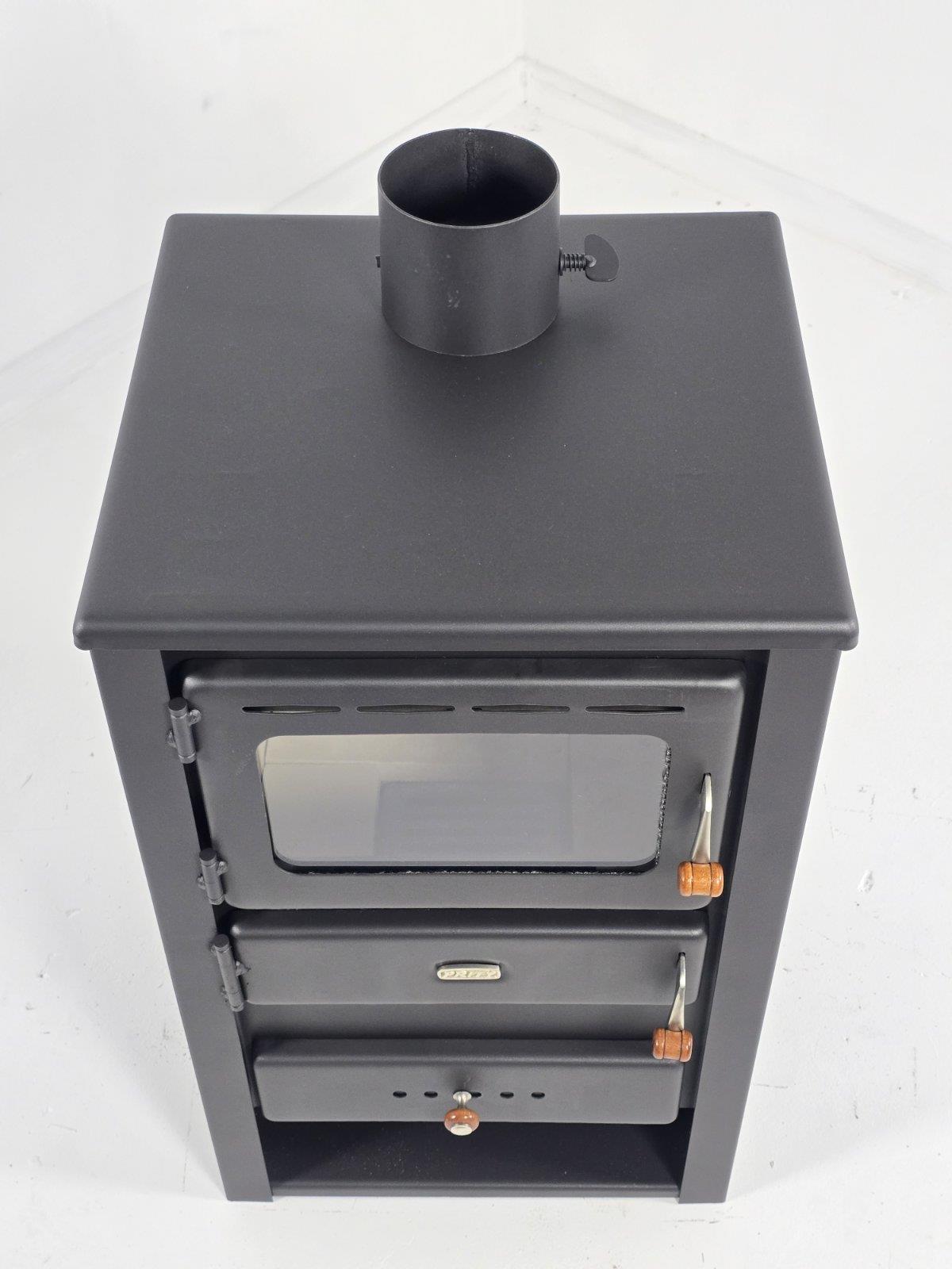 Prity K22 — Top view and flue outlet