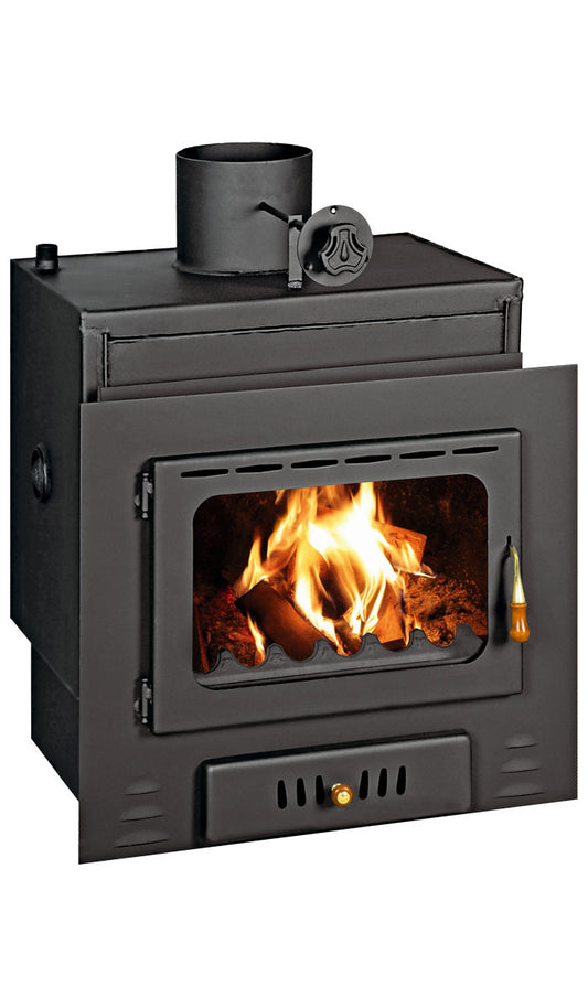 Prity M W18 Wood Burning Fireplace Insert with Boiler