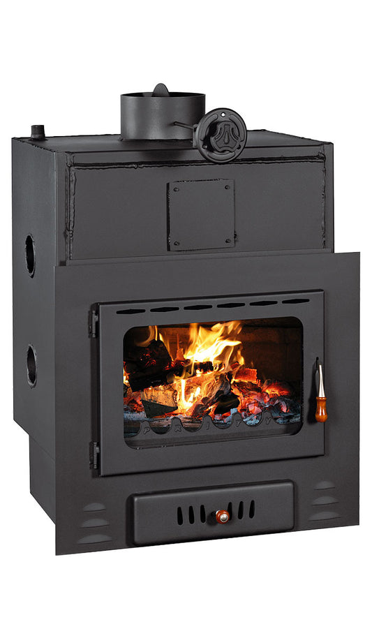 Prity M W22 Wood Burning Fireplace Insert with Boiler