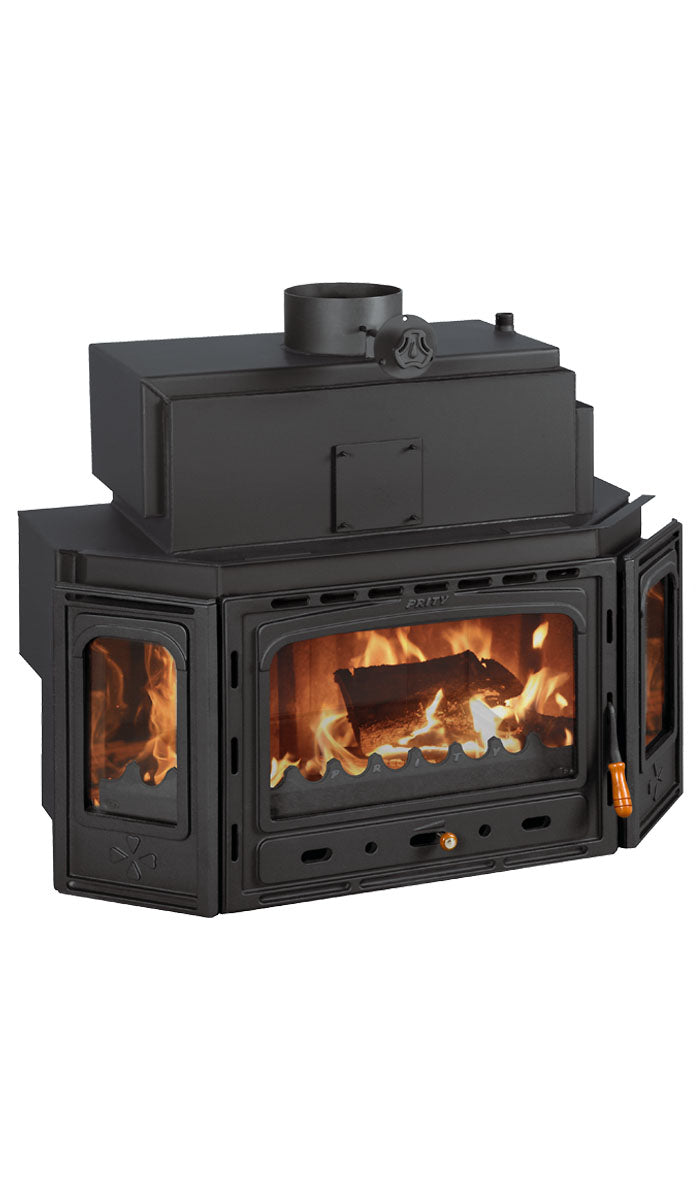 Prity TC W28 Wood Burning Fireplace Insert with Boiler