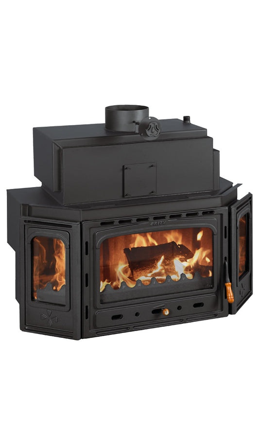 Prity TC W28 Wood Burning Fireplace Insert with Boiler