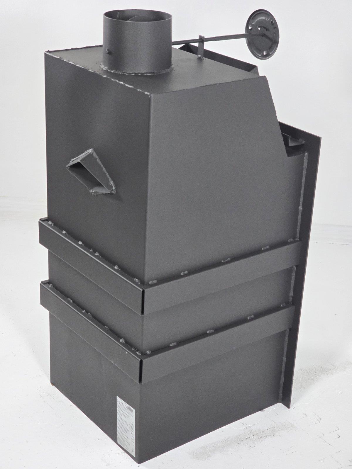 PRITY VM — Rear view and flue control
