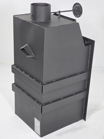 PRITY VM — Rear view and flue control