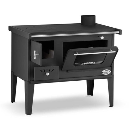 Zvezda Narodna with Steel Top and Glass Door Wood-Burning Cooker – 6.1 kW – image 3